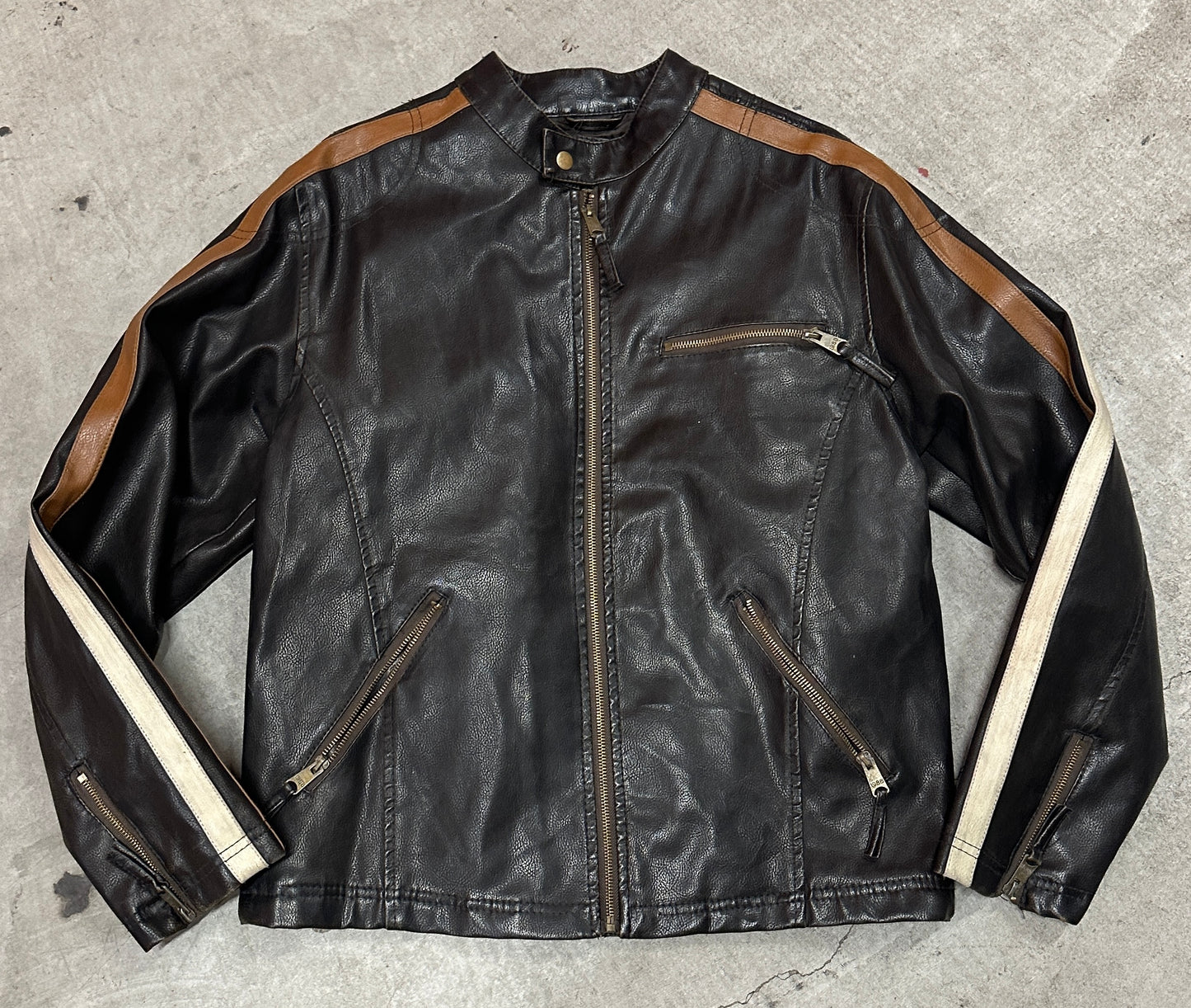 90s Arizona brand leather moto jacket